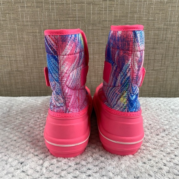 The Children’s Place Kids Pink and Multicolor Winter Boots Sz 2 - Picture 3 of 11